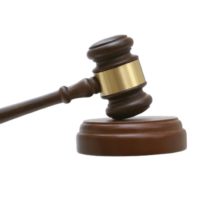 hammer and gavel in personal injury courtroom