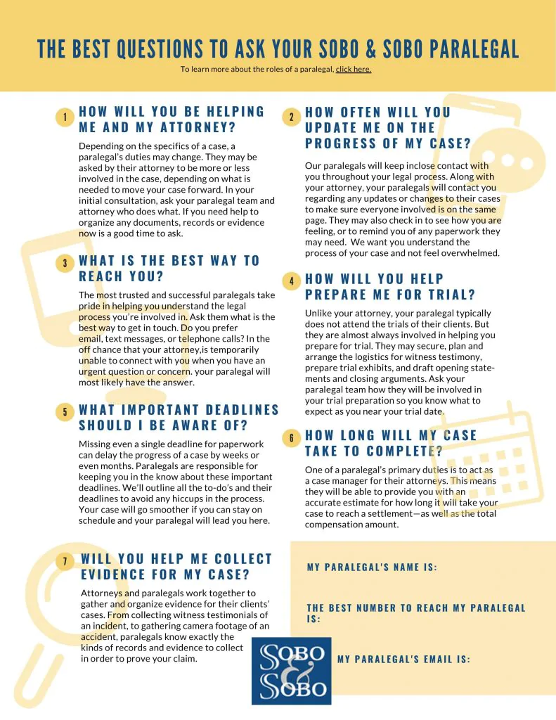 7 Questions to Ask Your Paralegal