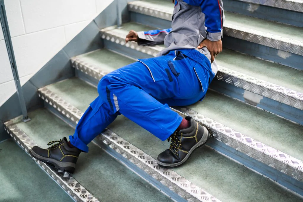 client sues for injuries after falling down stairs